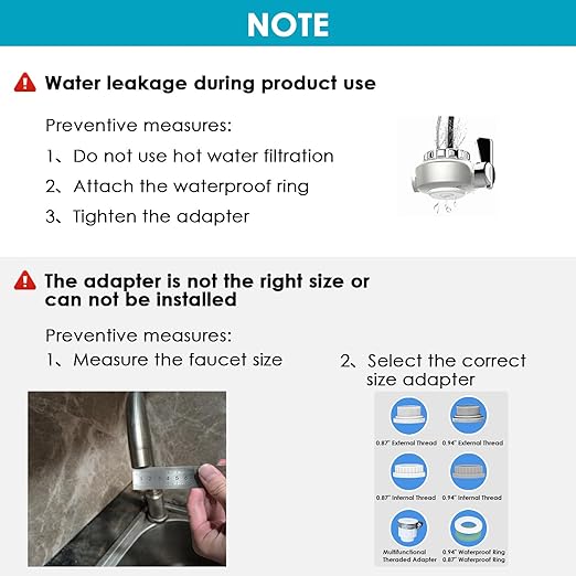 Faucet Water Filter for Sink, Rapid Flow - 400 Gallons Faucet Mount Water Filtration System for Tap Water, NSF Certified Reduces Chlorine & Bad Taste with 2 Replacements, T1