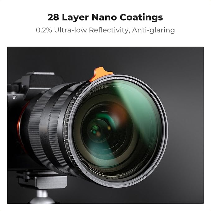 K&F CONCEPT 72mm Black Diffusion Mist 1/4 Effect & Variable ND2-400 ND Lens - Image 6