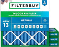 Filterbuy 10x10x2 Air Filter MERV 13 (MPR 1900) Health Defense Replacement (4-Pack), Electrostatic Pleated HVAC AC Furnace Filters, Made in USA (Actual Size: 9.50 x 9.50 x 1.75)