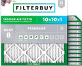Filterbuy 10x10x1 Air Filter MERV 8 (MPR 700) Dust Defense Replacement (12-Pack), Electrostatic Pleated HVAC AC Furnace Filters, Made in USA (Actual Size: 9.50 x 9.50 x 0.75)