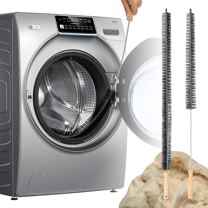 6 Pcs GE Washer Dryer Combo,WH01X35719 Lint Filter replacement with dryer vent brush,2025 New Lint Filter for Ge Washer Dryer Filter Sponge,Hand Washable and Reusable,Models: PFQ97HSPVDS