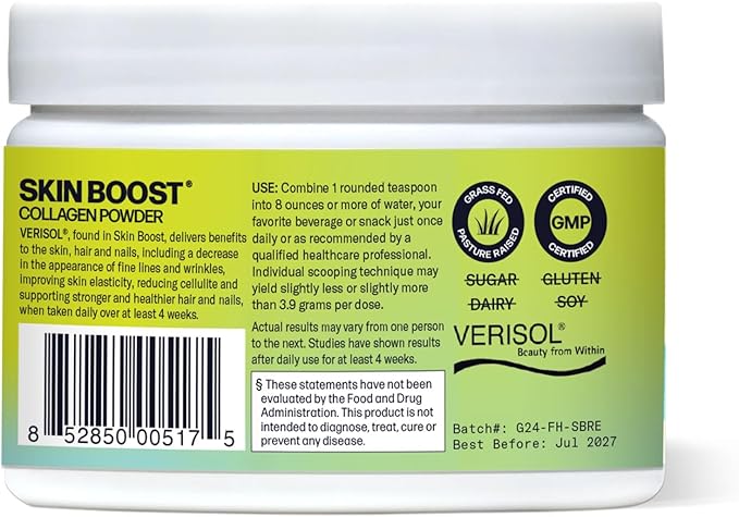 Hydrolyzed Collagen Powder - Sparkle Skin Boost (Tropical Coconut & Pineapple) [30-Serves] Verisol Collagen Hydrolysate Protein Powder Vitamin C Paleo Non-GMO Gluten Free Beauty Supplement Drink-FlexoryFit