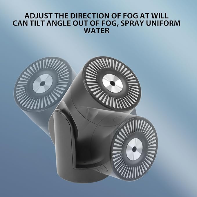Portable Mini Humidifier,USB Automatic Rotating Super Quiet Small Desktop Cool Mist Humidifier for Bedroom Office Car Travel (Black)