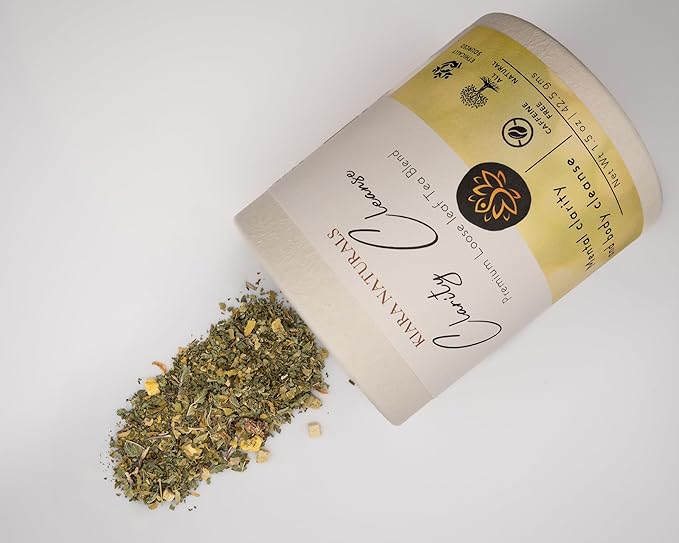 Kiara Naturals Loose Leaf Herbal Detox Tea, Clarity Cleanse - Moringa, Lemon & Mint, 1 Count, TEA, Plant-based, Caffeine-Free-FlexoryFit