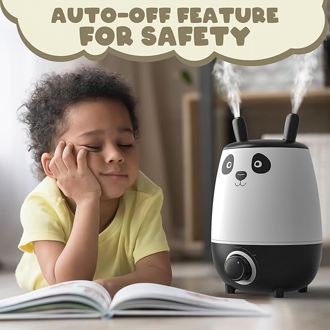 Everlasting Comfort Cool Mist Humidifiers for Bedroom 2.5L - Humidifier Large Room No-Filter, Quiet Air Humidifier for Plants, Allergies, Dry Skin, Congestion, 8 Hr Run Time, Easy Clean