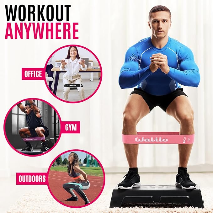 Fabric Resistance Bands for Working Out - Booty Bands for Legs -Glutes Training for Women and Men - Exercise Bands for Squats, Yoga, Physical Therapy -Home Gym Fitness-FlexoryFit