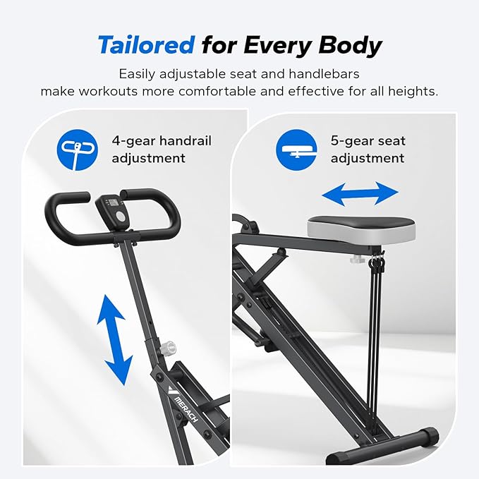 Squat Machine, MERACH R07 2 in 1 Squat Rowing Machine, Easy Setup & Foldable Exercise Equipment, Glute Trainer Machine, Glutes & Leg Home Workout Machine-FlexoryFit