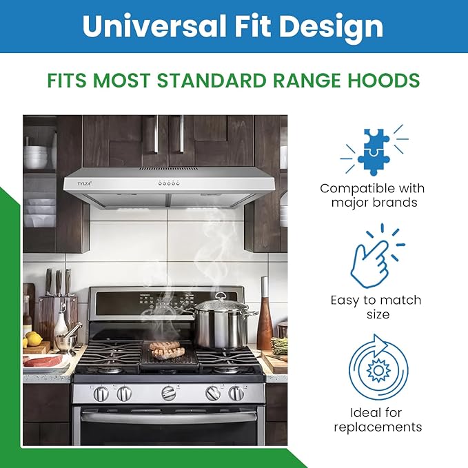 Filter Everything Filter Rangeaire 610039 Compatible Replacement Round Grease Filters - Hood Filter Traps Smoke for Cleaner Air & - Vent Filters for a Healthier Kitchen - 10-1/2" x 3-1/4" (1-Pack)