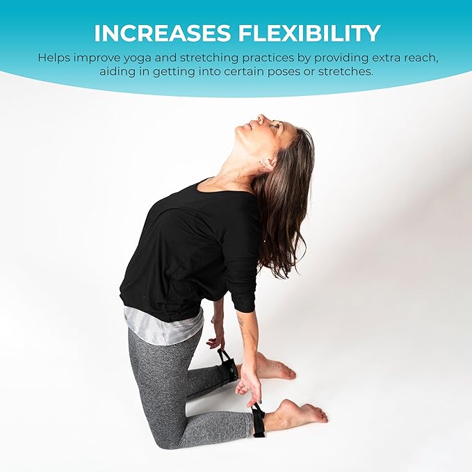 Stretch Straps for Yoga & Stretching - Increase Reach & Hold Poses Longer - Straps Stay w/You During Your Flow - Lightweight, Durable & Compact (2 Straps)-FlexoryFit