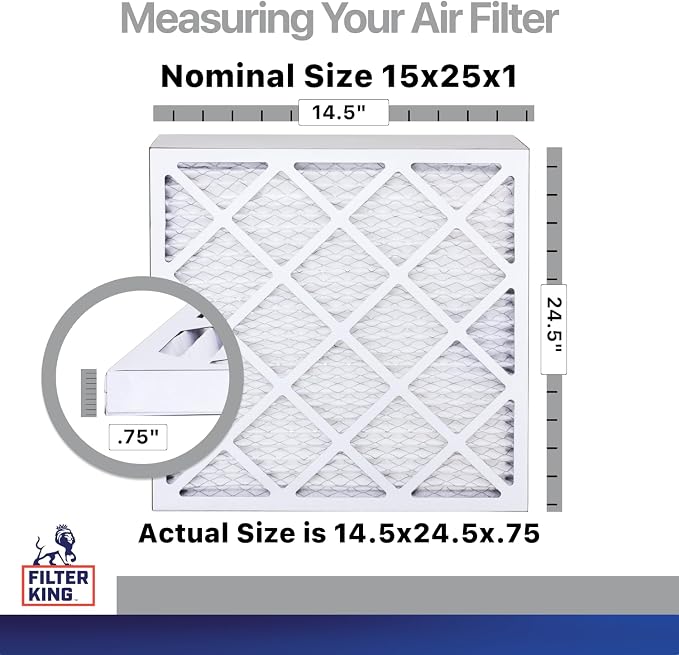 Filter King 15x25x1 Air Filter | 4-PACK | Carbon MERV 8 HVAC Pleated A/C - Image 2