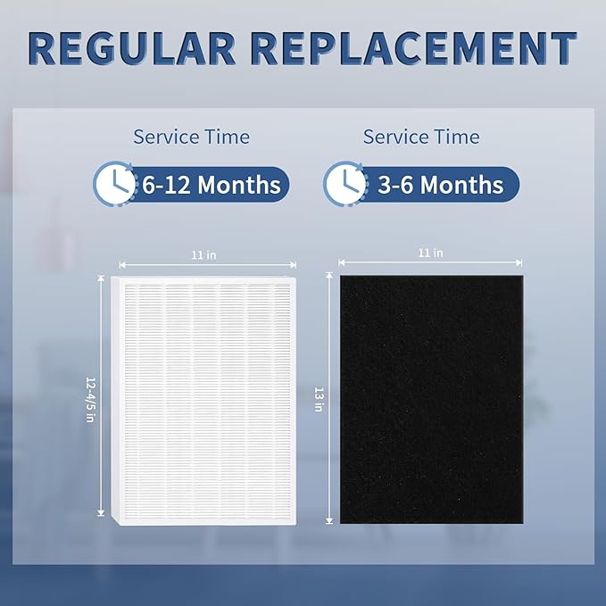 C545 True HEPA Replacement Filter S Compatible with Winix C545 Air Purifier Replacement for Winix S Filter 1712-0096-00 and 2522-0058-00, Funmit 2 x True HEPA And 8 x Activated Carbon Filter