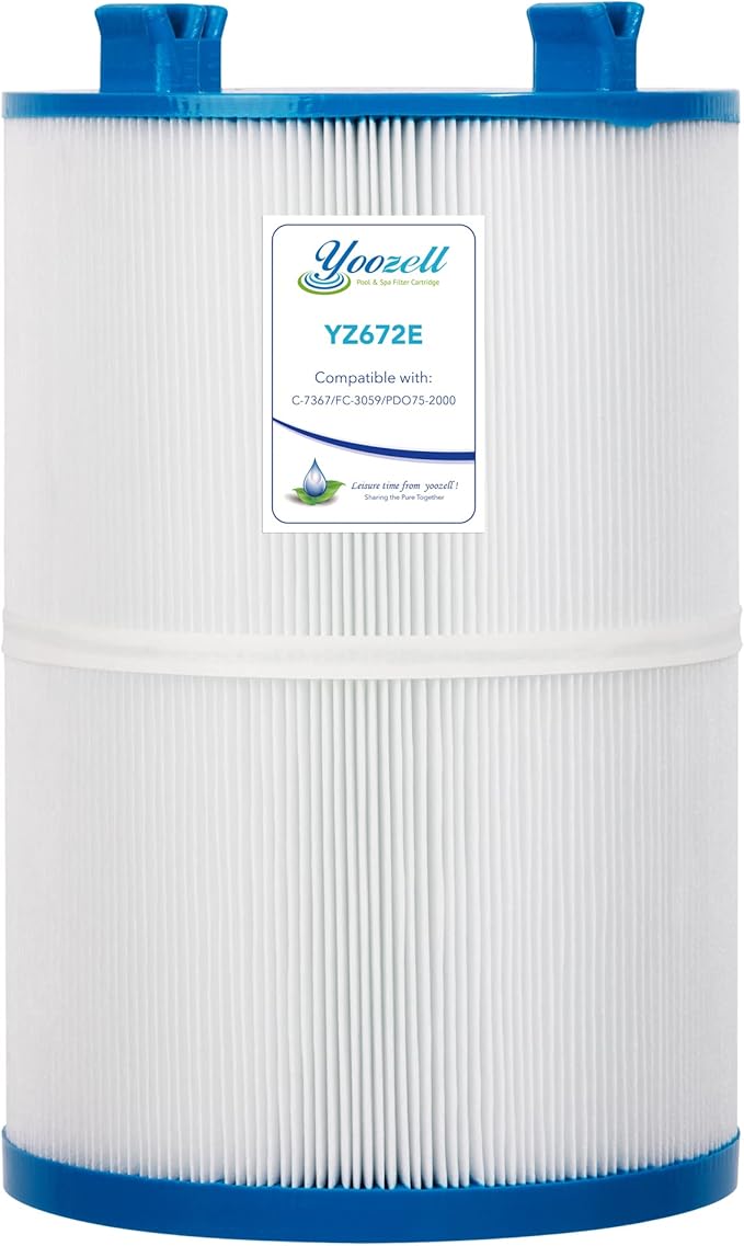YZ672E. Spa Filter Cartridge Compatible with Unicel C-7367 75Sq.ft PDO75-2000 Filbur FC-3059 Tier1 PAS-1223 Dimension One 1561-00 Darlly 70759 1 Pack