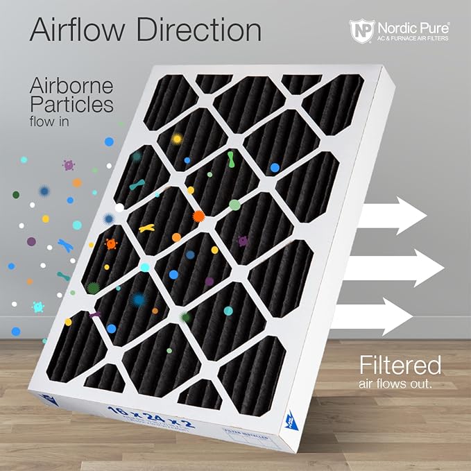 Nordic Pure 16x20x2 Pure Carbon Pleated Odor Reduction Merv 8 Furnace Filters 3 - Image 8
