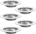 Kitchen Sink Strainer, Stainless Steel Sink Drain Strainer, Dishwasher Safe, Outer Diameter 4.4 inch/11.2cm, Inner Diameter 3 inch/7.6cm, Pack of 5 (5)