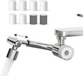 Frizzlife Splash-proof Sink Faucet Extender with Filter, Certified Reduce 99% Chlorine, 1080° Rotating Tap Aerator, 3 Modes Spray Attachment for kitchen/Bathroom/Toddlers, Extra Extension