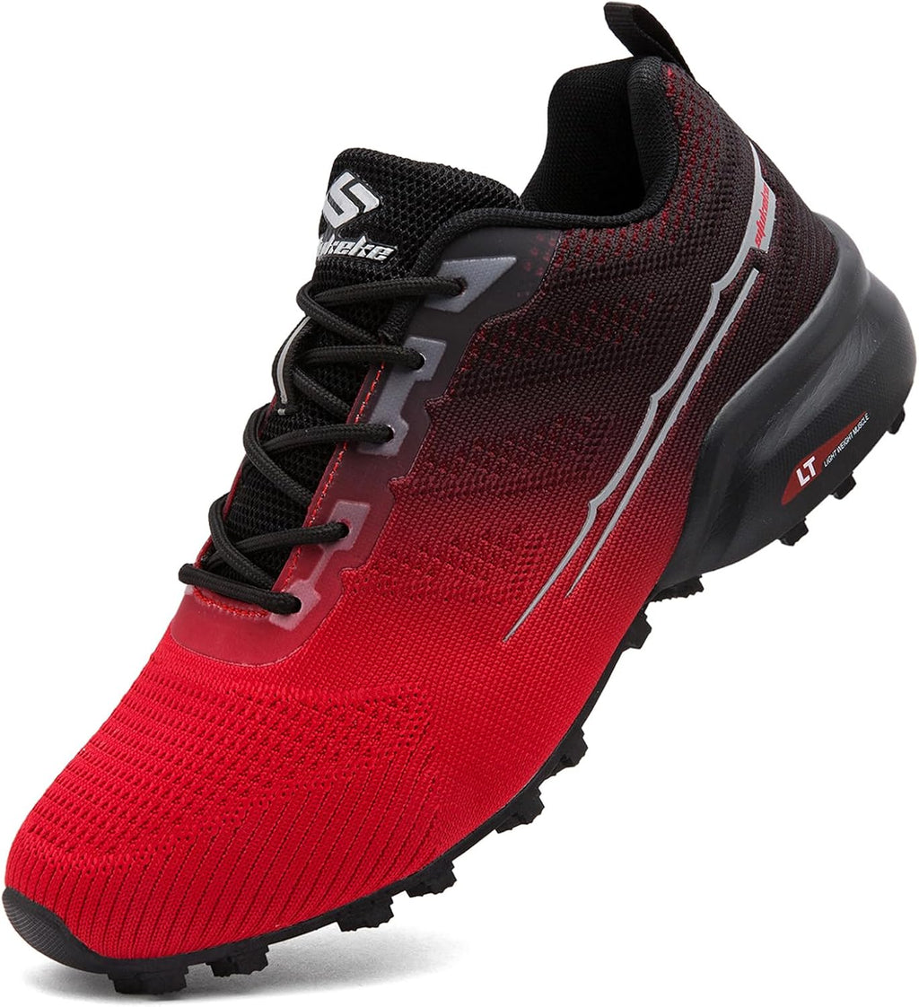 Men's Trail Running Shoes Lightweight Breathable Walking Hiking Sneakers Outdoor Athletic Tennis Cross Training Shoes
