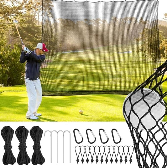 Sports Backstop Net - Hitting Net for Golf, Baseball, Hockey, Soccer - 10 x 10Ft/10 x 15Ft/10 x 20Ft/10 x 25Ft/15 x 15Ft/15 x 20Ft