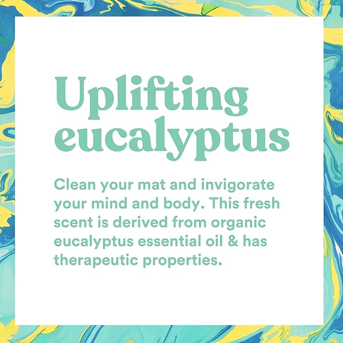 ASUTRA Yoga Mat Cleaner Spray Refill (Uplifting Eucalyptus), 16 fl oz - No Slippery Residue, Organic Essential Oils Deep-Cleansing for Fitness Gear & Gym Equipment-FlexoryFit