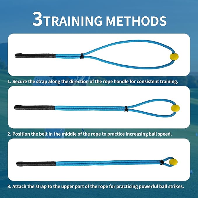 Golf Rope Swing Trainer, Golf Swing Training Aid, Golf Swing Trainer, Golf Training Aid, Golf Swing Trainers, Golf Speed Trainer, Can Improve Speed, Rhythm, Flexibility, and Strength-FlexoryFit