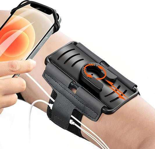 2 Pack Cell Phone Holder Armband - Reflective & Adjustable Wristband Strap Arm Bands Case Compatible with iPhone 16 15 14 13 12 Mini Pro Max Plus Samsung Galaxy Pixel for Workout Exercise Sports
