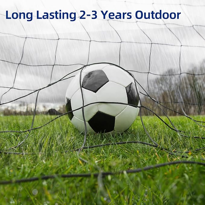 Soccer Backstop Net, High Impact Barrier Net, Nylon Practice Sports Netting 10x20ft/10x30ft/10x40ft (Installation Rope Included)