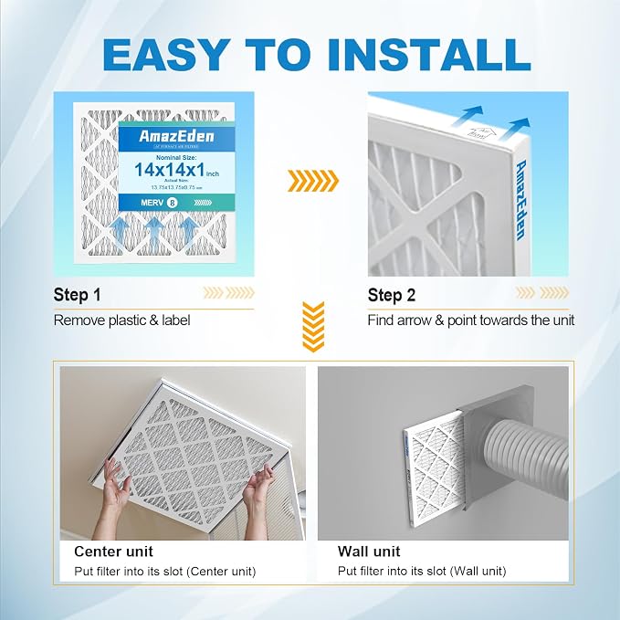 14x14x1 Air Filter 2 Pack AC Furnace Air Filters 14x14 Pleated Dust Defense Air - Image 6