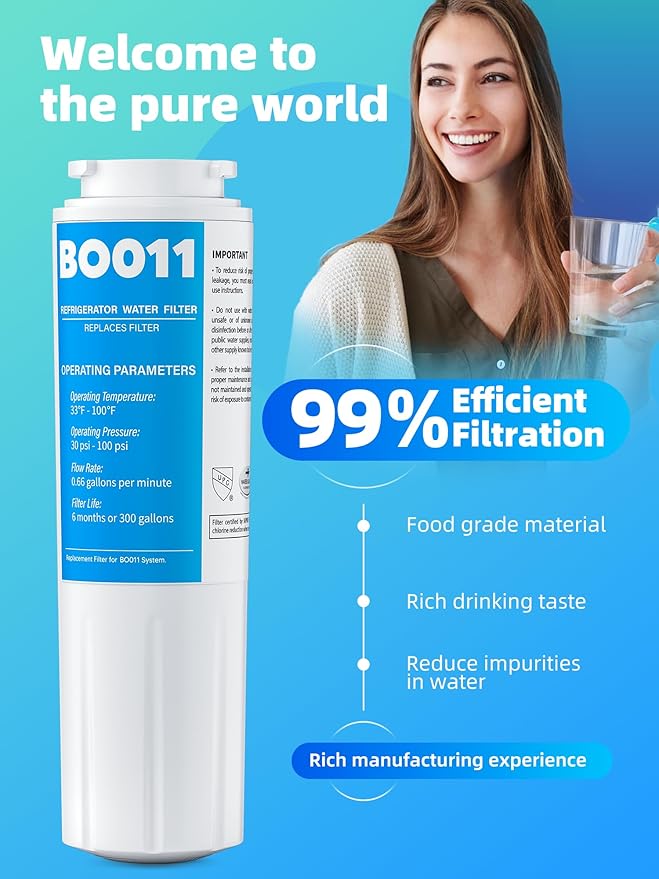 Upgraded BOGDA EDR4RXD1 RWF0900A Water Filter UKF8001, Fit for Evenydrop Filter 4 and Whirl-Pool Water Filter 4, Replacement RFC0900A, AXX-200/750, UKF8001P, 469006, WD-F07, 3 packs