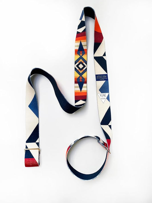Yune Yoga x Pendleton Strap – Fire Legend Design – 100% Cotton Yoga Stretching & Carrying Strap – Eco-Friendly, Durable, Adjustable – Ideal for All Yoga Levels-FlexoryFit