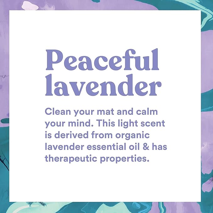 ASUTRA Yoga Mat Cleaner Spray (Peaceful Lavender - Aluminum Bottle), 4 fl oz - No Slippery Residue, Organic Essential Oils, Deep-Cleansing for Fitness Gear & Gym Equipment, Microfiber Towel Included-FlexoryFit