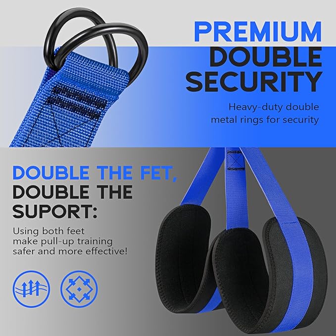 Pull Up Assistance Bands, Adjustable Heavy Duty Resistance Band for Pull Up, 3 Pull Up Bands, Comfortable Fabric Feet/Knee Rest, Assistance Bands for Pull-Up, Home Fitness, Body Stretching-FlexoryFit