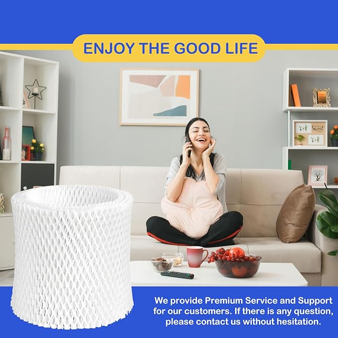 Humidifier Wicking Replacement Filter Compatible with Canopy Bedside and Nursery Humidifier, Wood Pulp & Paper Filter, 6 Pack