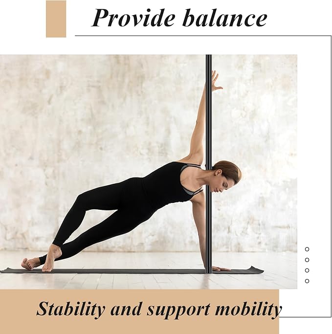 Hiboom 6 Pcs 5ft Yoga Stick Natural Bamboo Exercise Stick with Non-Slip Rubber Ends Stretching Tool Posture Corrector Stretch Tool for Flexibility, Workout, Balance Fitness-FlexoryFit