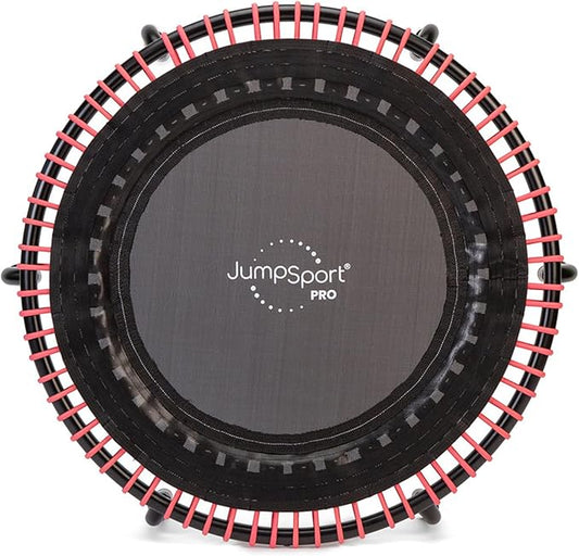 JumpSport 350 PRO Indoor Heavy Duty Fitness Trampoline, 39-inch | 36 Premium EnduroLast 4 Elastic Cords | Customized Bounce with 7 Settings | 300 lb Wt. Rating | 60-Day Free Trial to 350+ Videos-FlexoryFit