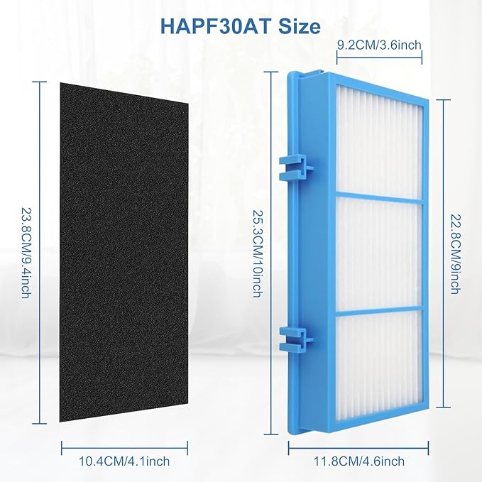 4 PACK Aer1 Replacement Filters for Holmes AER1 Air Filter Replacement for HAPF30AT and HAP242-NUC, 4 Filters + 8 Carbon Enhanced Filters
