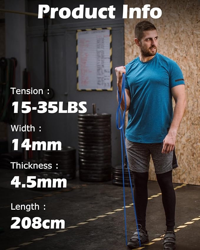 Zacro Resistance Bands, 6 Resistance Levels Pull Up Assistance Bands, Exercise Bands for Men&Women, Heavy Duty Resistance Band Set with Door Anchor, for Working Out, Muscle Training, Physical Therapy-FlexoryFit
