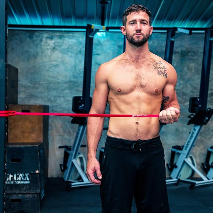 WOD Nation Pull Up Assistance Bands (10-175lbs Band) - Best for Pullup Assist, Chin Ups, Resistance Bands Exercise, Stretch, Mobility Work & Serious Fitness - 41 inch Straps-FlexoryFit