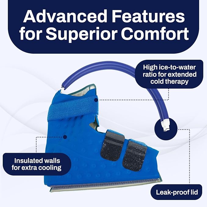 Ice Box - Advanced Cooling Ice Therapy Machine with Ankle Wrap - Ankle Ice Pack Wrap for Targeted Pain Relief, Post Injury/Surgery Recovery, and More-FlexoryFit