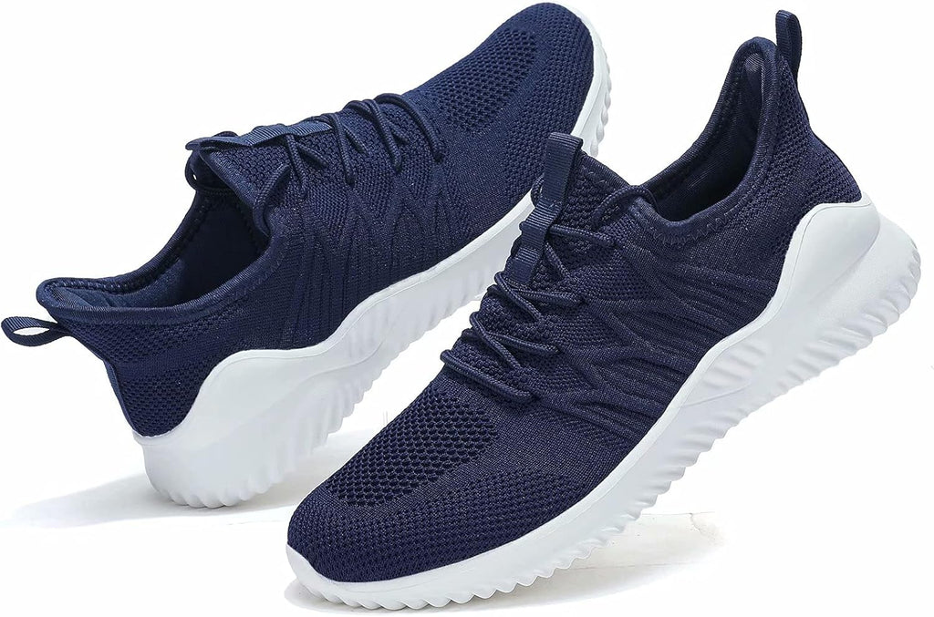Mens Running Shoes Slip-on Walking Sneakers Lightweight Breathable Casual Soft Sole Trainers