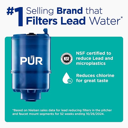 PUR Plus Vertical Faucet-Mount Water Filtration System, Lead-Reducing Filter - Image 4