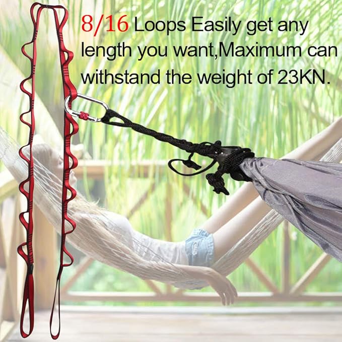 KIKIGOAL 2pcs Safety Daisy Chains Strong Climbing Strap Adjustable Nylon Strap Rope Yoga Pilates Stretching Straps-FlexoryFit