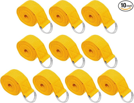 PATIKIL Yoga Strap for Stretching, Cotton Yoga Belt with Adjustable Metal D-Ring Buckle Stretch Band for Fitness Pilates-FlexoryFit