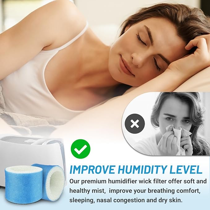 Lemige 4 Pack Upgraded HAC-504 Humidifier Filters for Honeywell Humidifier HAC-504, HAC-504AW, HAC504V1, HCM350, HCM-350W, HCM-300T, HCM-315T, HCM-600, HCM-710, Replacement Filter A