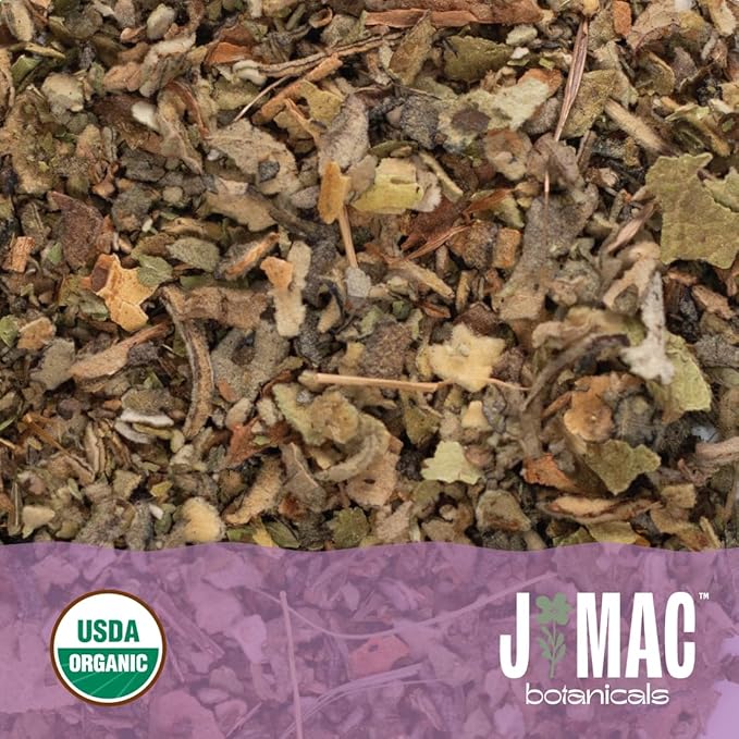 J Mac Botanicals Organic Mullein Leaves (16 oz) Certified USDA Organic. Loose Leaf Mullein Herbal Tea-FlexoryFit