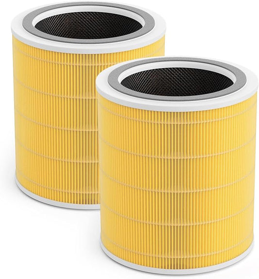 Replacement Filter Compatible with LEVOIT Model Core 400S, Core 400, Part# Core 400s-RF, 400S-RF-PA | 2-Pack Yellow