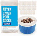 IMPRESA Pool Skimmer Socks - Compatible with Hayward, Pentair & Intex - 20-Pack - Filter Saver Socks - Fits Inground & Above Ground Pool Skimmers