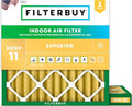 Filterbuy 18x18x2 Air Filter MERV 11 (MPR 1200) Allergen Defense Replacement (2-Pack), Electrostatic Pleated HVAC AC Furnace Filters, Made in USA (Actual Size: 17.75 x 17.75 x 1.75)