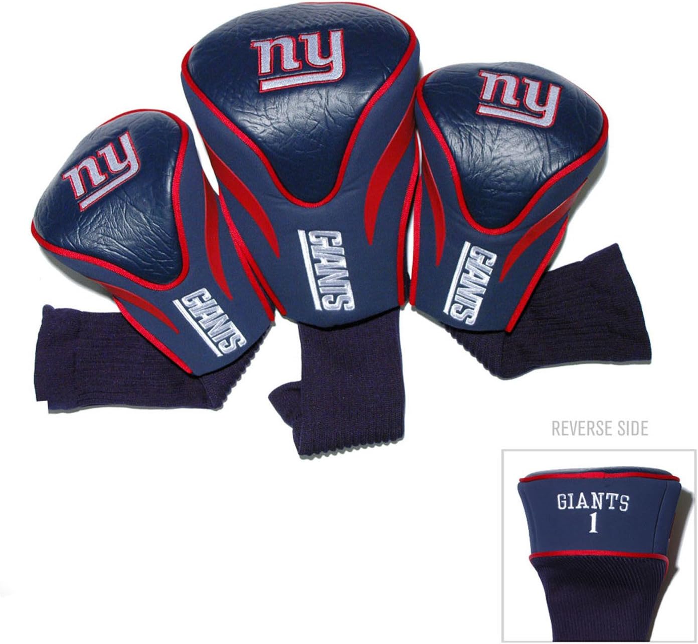Team Golf NFL Numbered 1, 3, & X, Fits Oversized Drivers, Utility, Rescue & Fairway Clubs, Velour Lined for Extra Club Protection