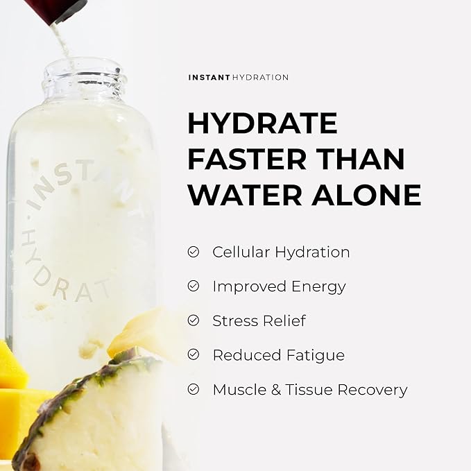 Instant Hydration Electrolytes Powder Packets - Mango Pineapple Drink Mix - Zero Sugar - Keto, Vegan, Gluten-Free, Non-GMO - Boost Recovery, Brain Health, Muscle & Tissue Support- 30 Sticks-FlexoryFit