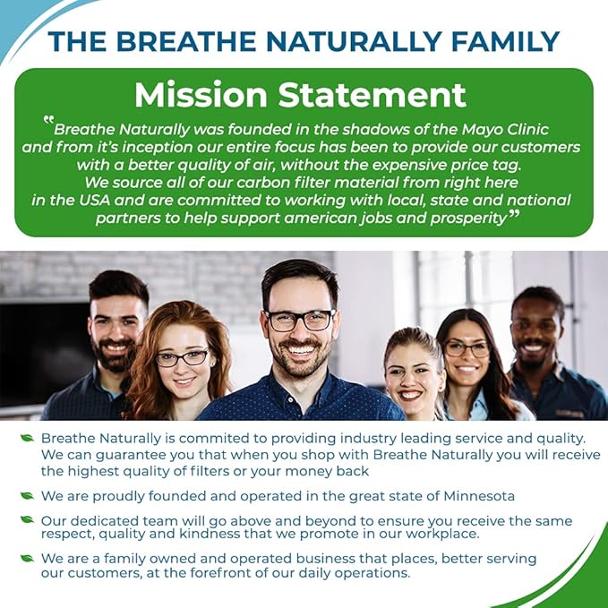 Breathe Naturally Universal 6x48 Cut-to-Fit Activated Carbon Filter (6 Pack) Charcoal Air Filter Sheet for Air Purifiers