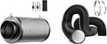 VIVOSUN 4'' Air Carbon Filter Smelliness Control and 4'' 8 Feet Black by VIVOSUN